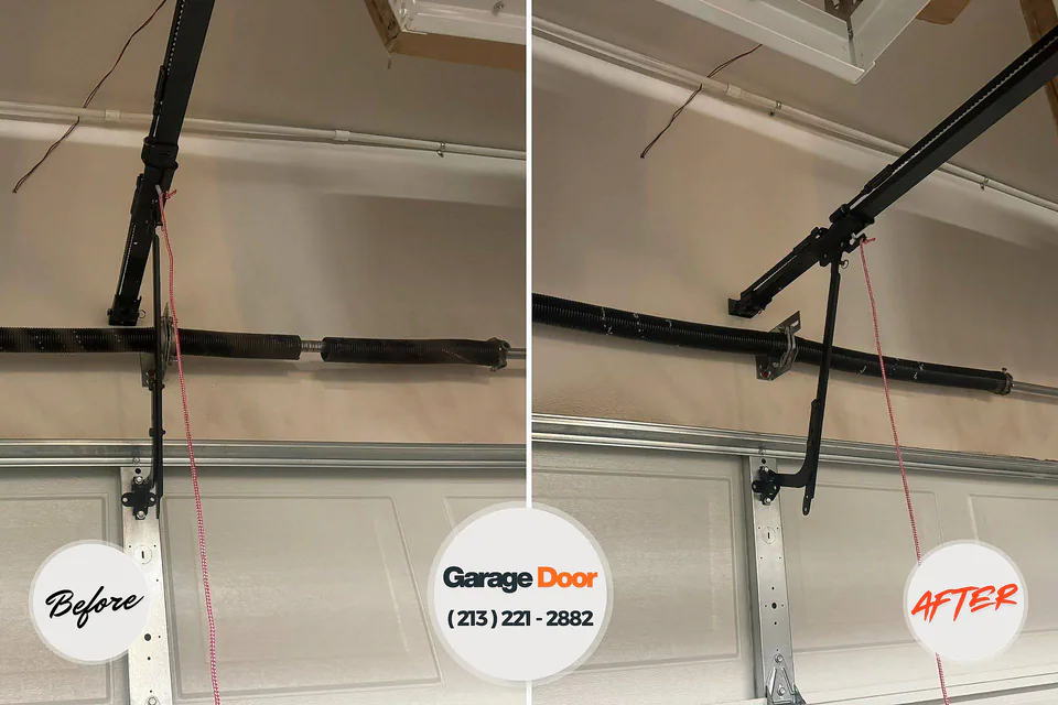 Before and after: garage door repair Lake Goodwin, WA